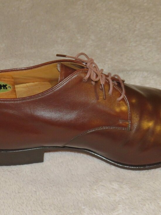 E. Vogel Bespoke Brown Calf Leather Plain Toe Derby 11 EE main image 5